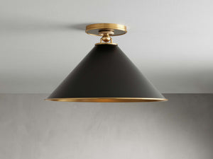 Arno Small Flushmount in Black - Zonesus