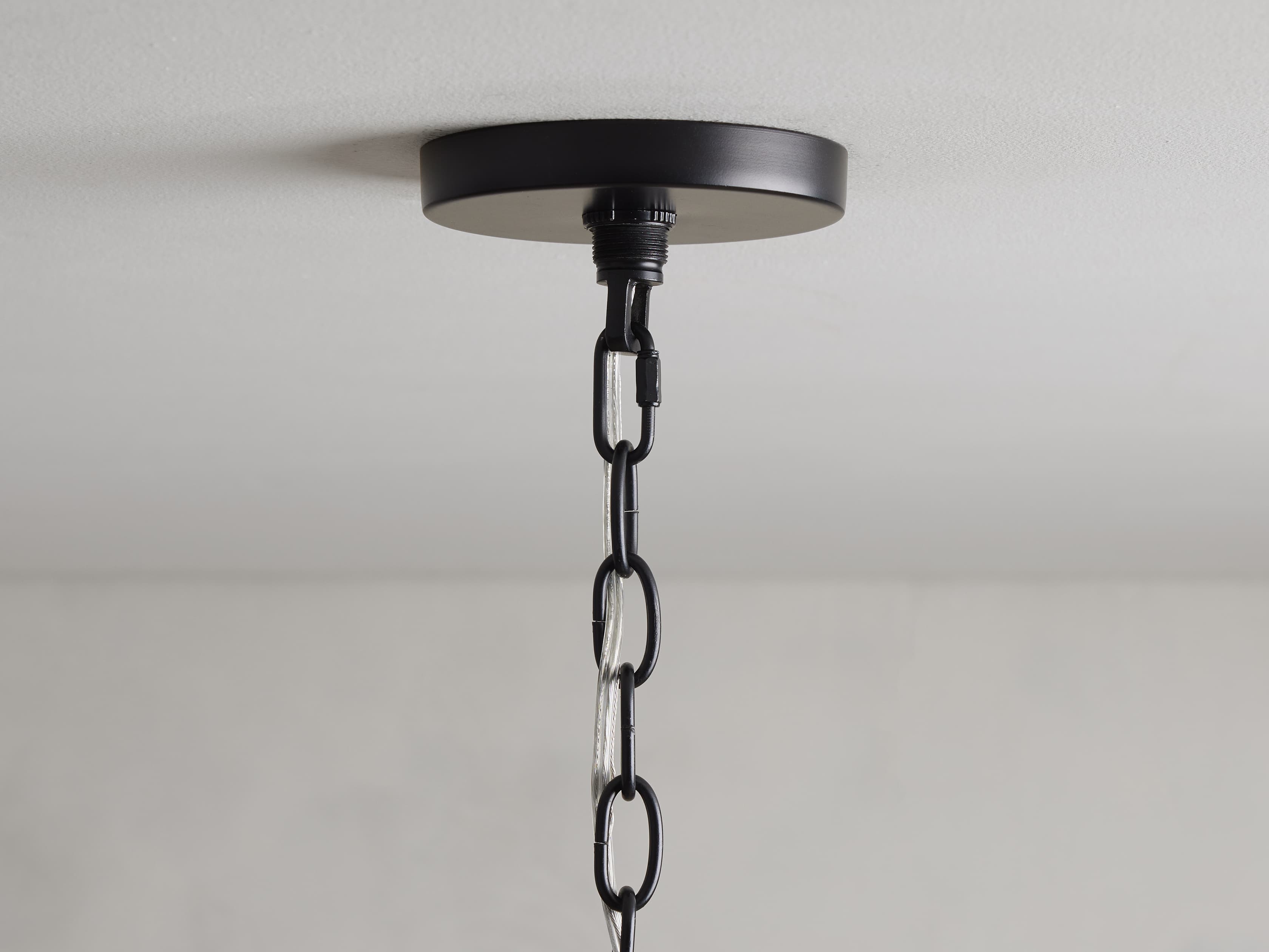 Rosalind Rattan Chandelier in Black - Zonesus