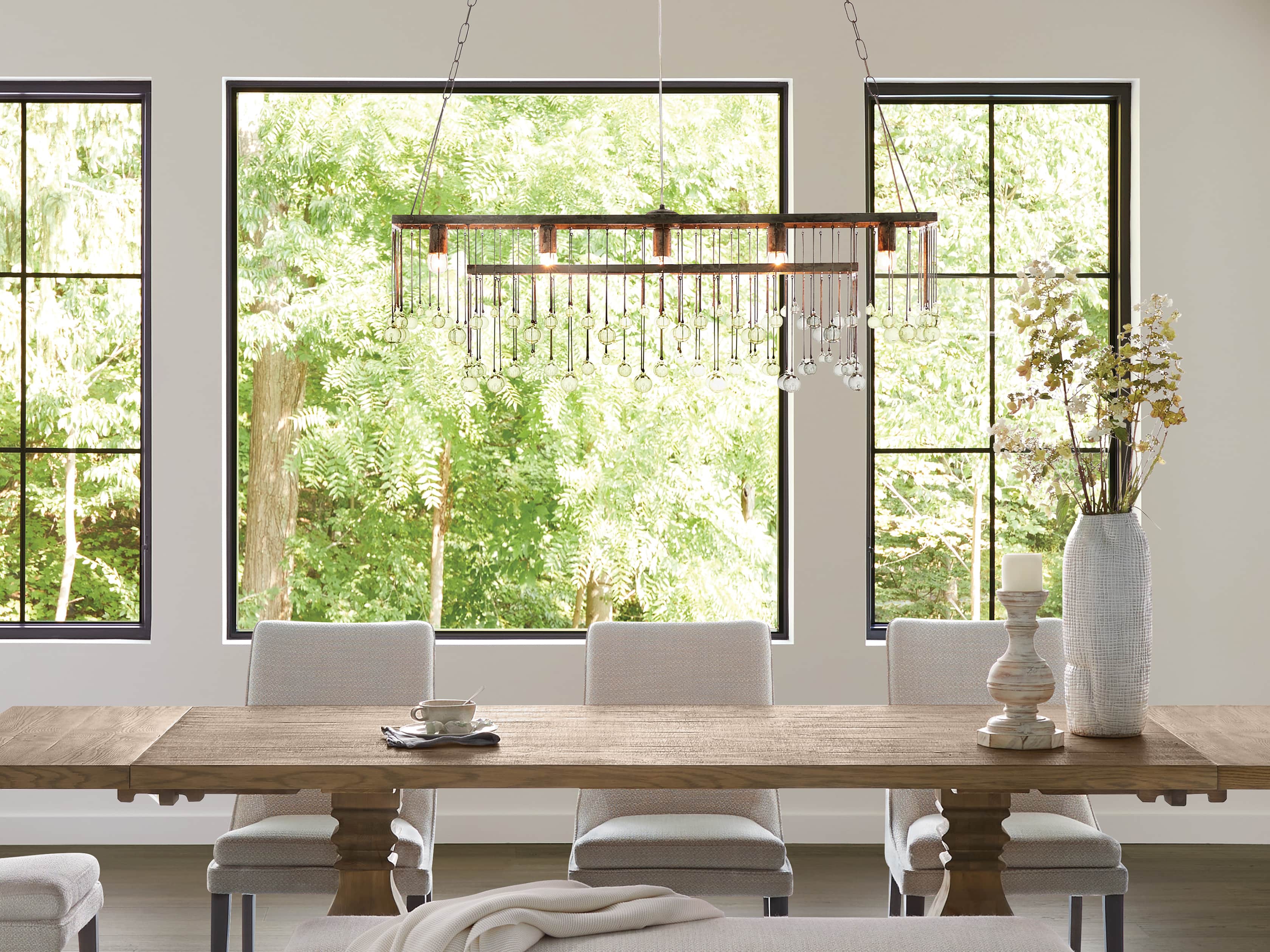 Aubrey Rectangular Chandelier - Zonesus