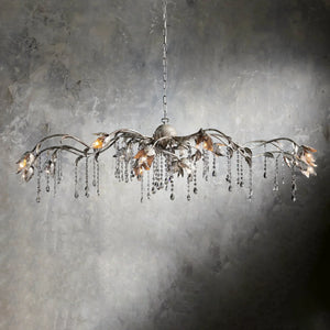 Viticcio Rectangular Chandelier in Silver - Zonesus