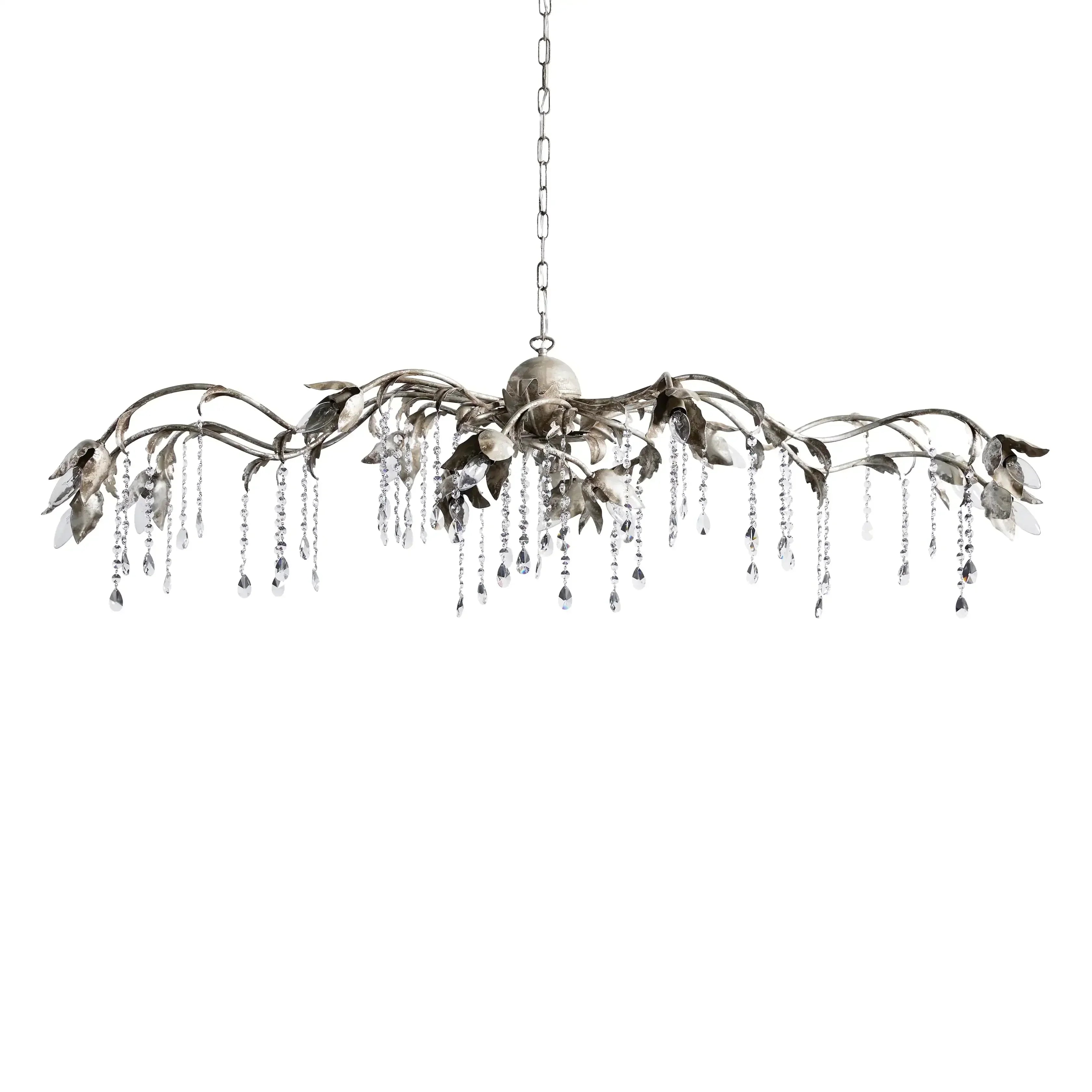 Viticcio Rectangular Chandelier in Silver - Zonesus