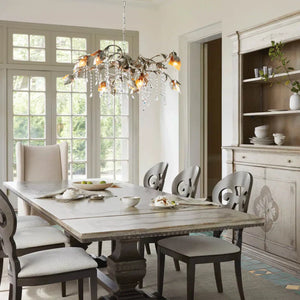Viticcio Rectangular Chandelier in Silver - Zonesus