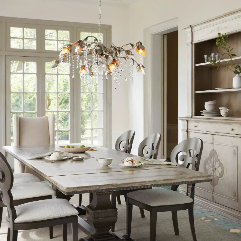 Viticcio Rectangular Chandelier in Silver - Zonesus