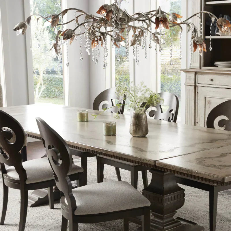 Viticcio Rectangular Chandelier in Silver - Zonesus
