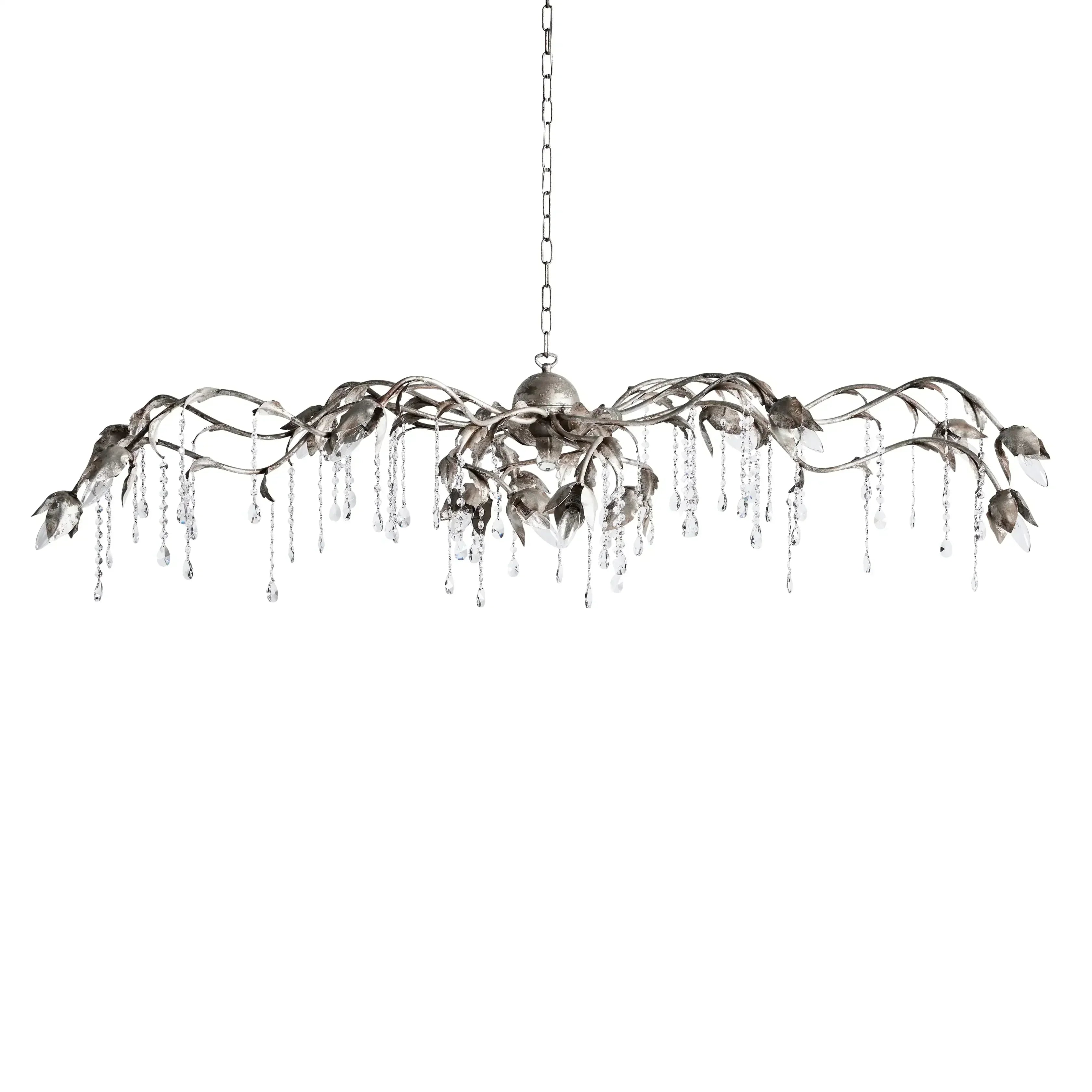 Viticcio Rectangular Chandelier in Silver - Zonesus