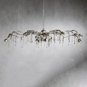 Viticcio Rectangular Chandelier in Silver - Zonesus