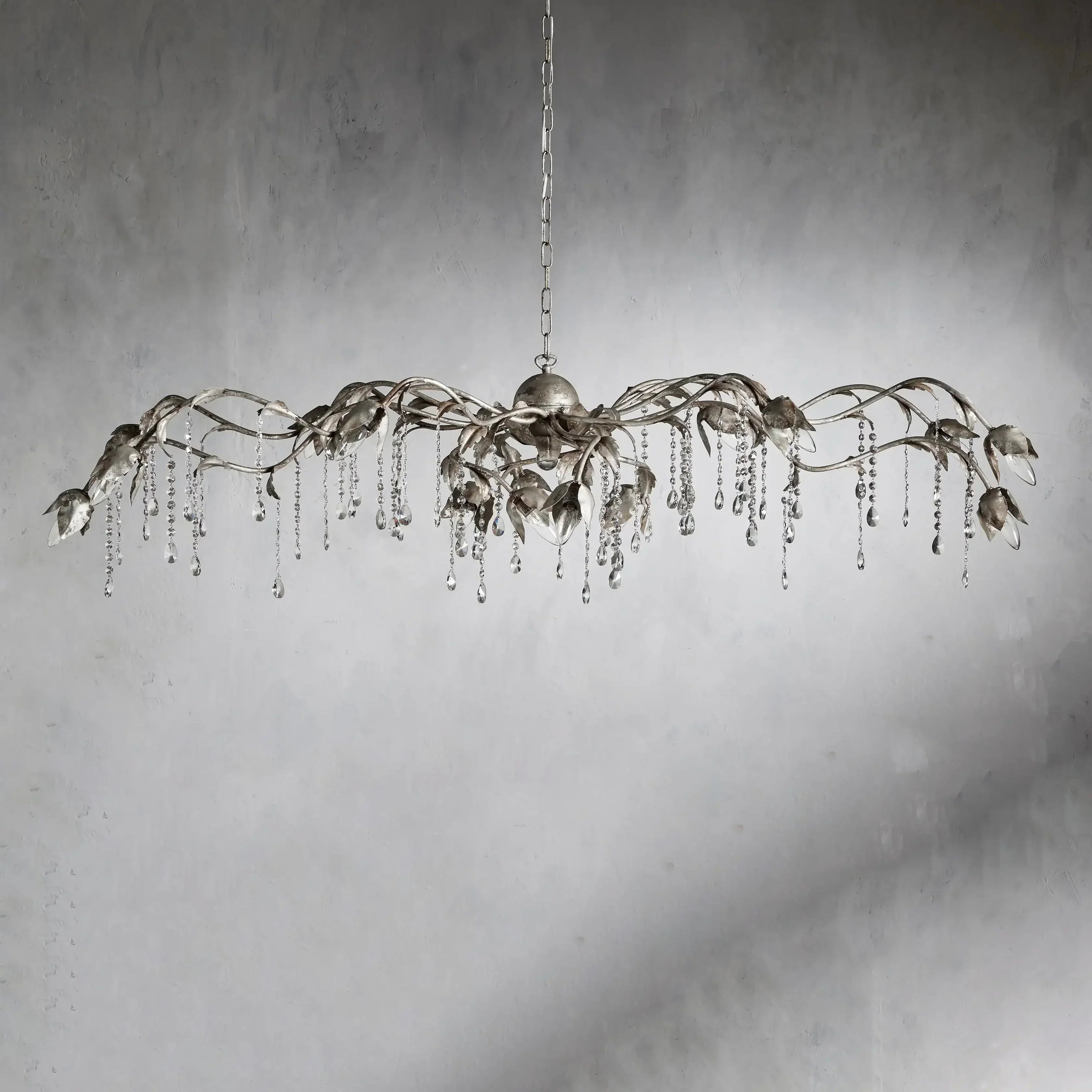 Viticcio Rectangular Chandelier in Silver - Zonesus