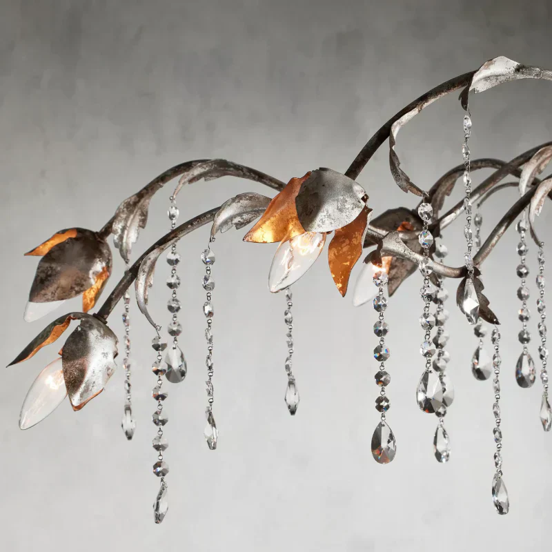 Viticcio Rectangular Chandelier in Silver - Zonesus