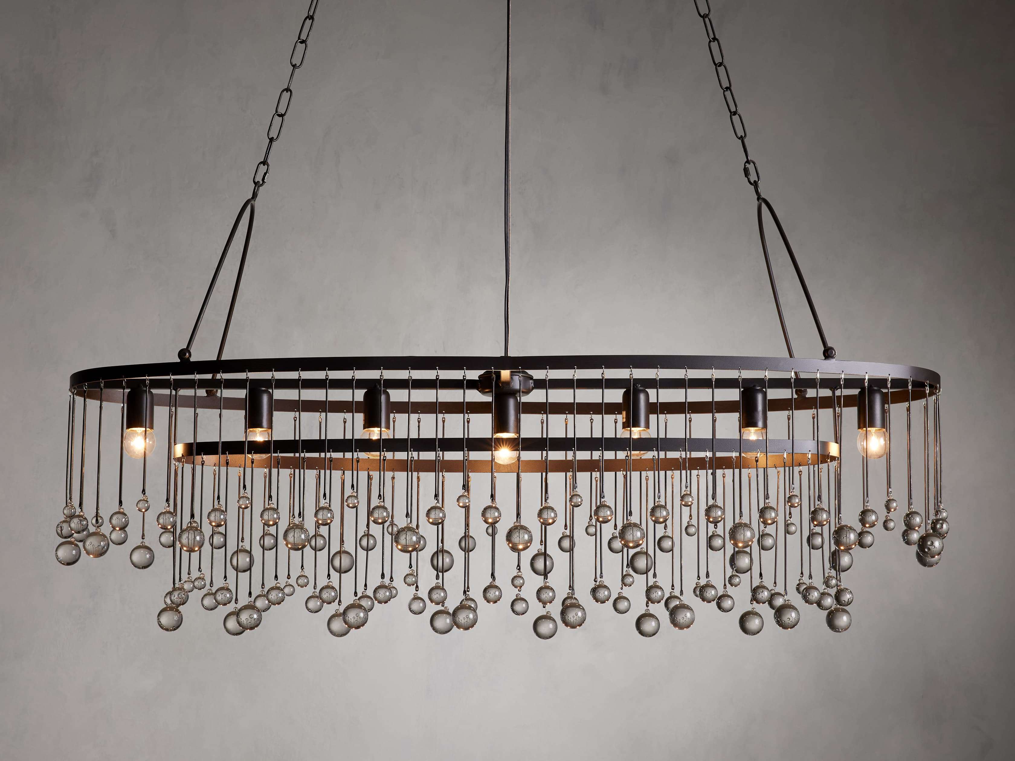 Aubrey 7 Light Oval Chandelier - Zonesus