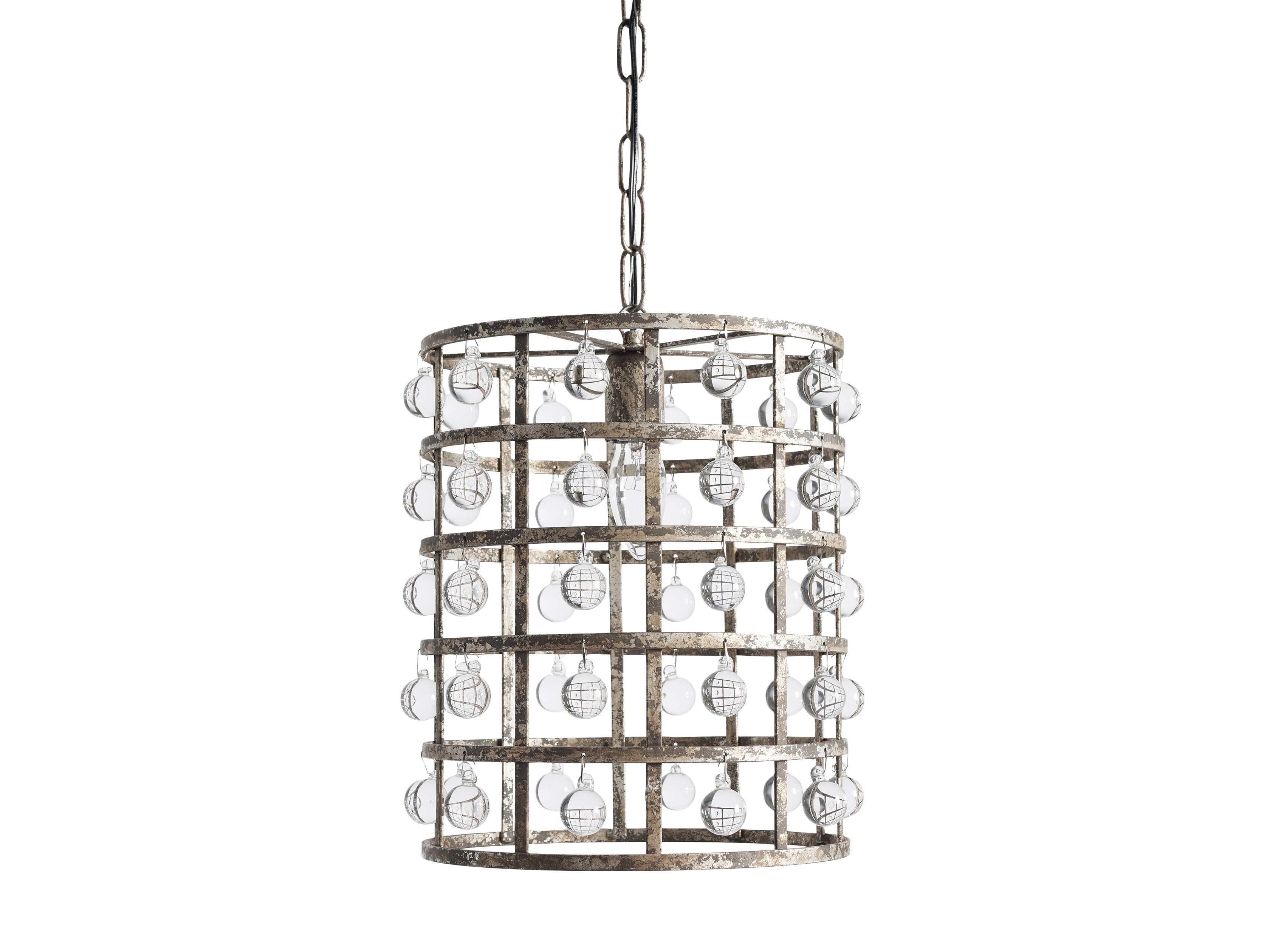 La Cage 12" Pendant in Silver Clay - Zonesus