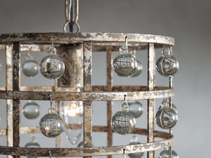 La Cage 12" Pendant in Silver Clay - Zonesus
