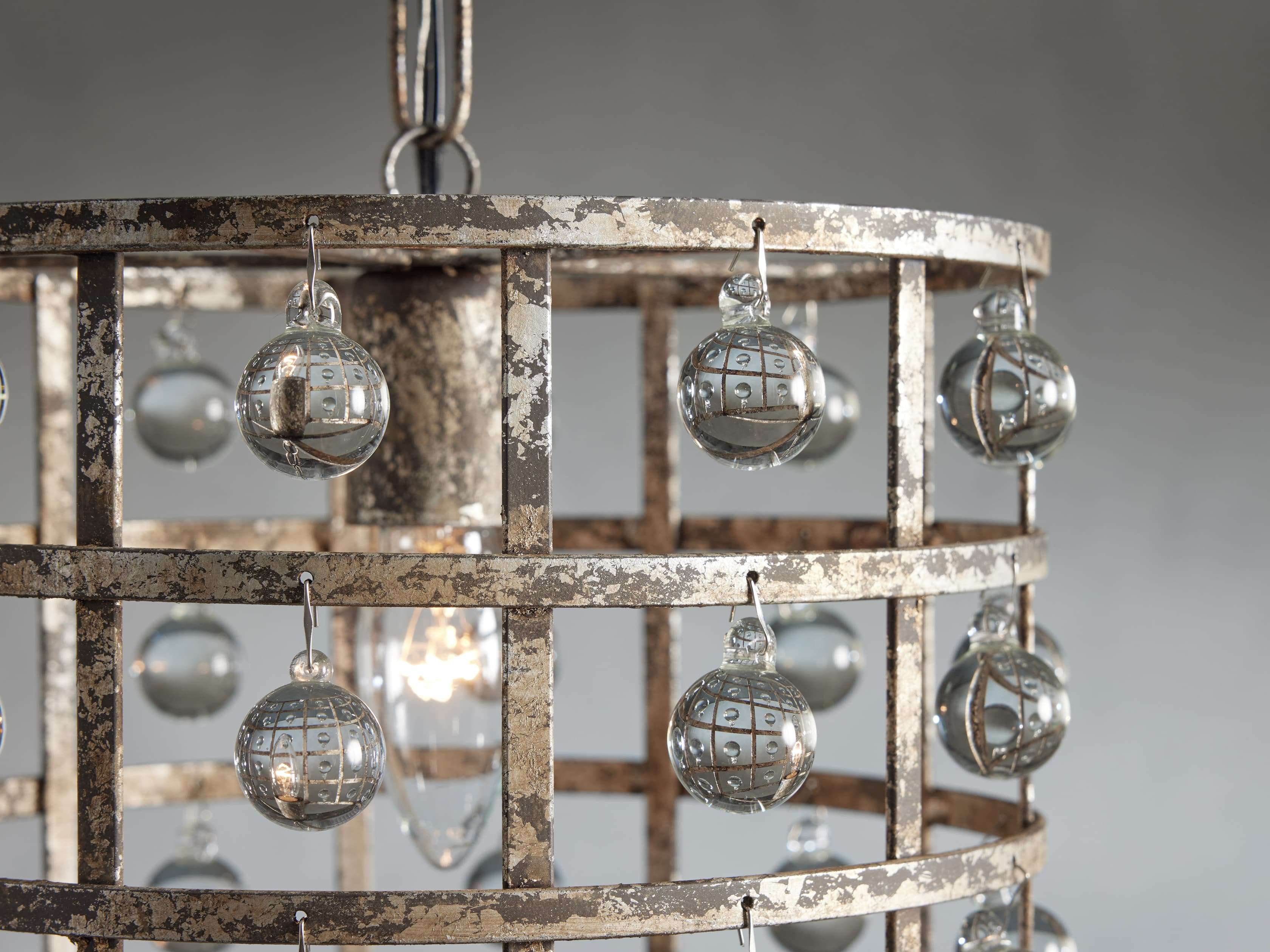 La Cage 12" Pendant in Silver Clay - Zonesus