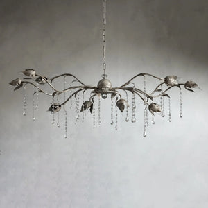 Viticcio Rectangular Chandelier in Silver - Zonesus