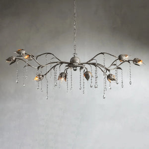 Viticcio Rectangular Chandelier in Silver - Zonesus