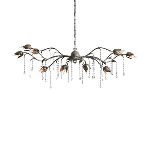 Viticcio Rectangular Chandelier in Silver - Zonesus