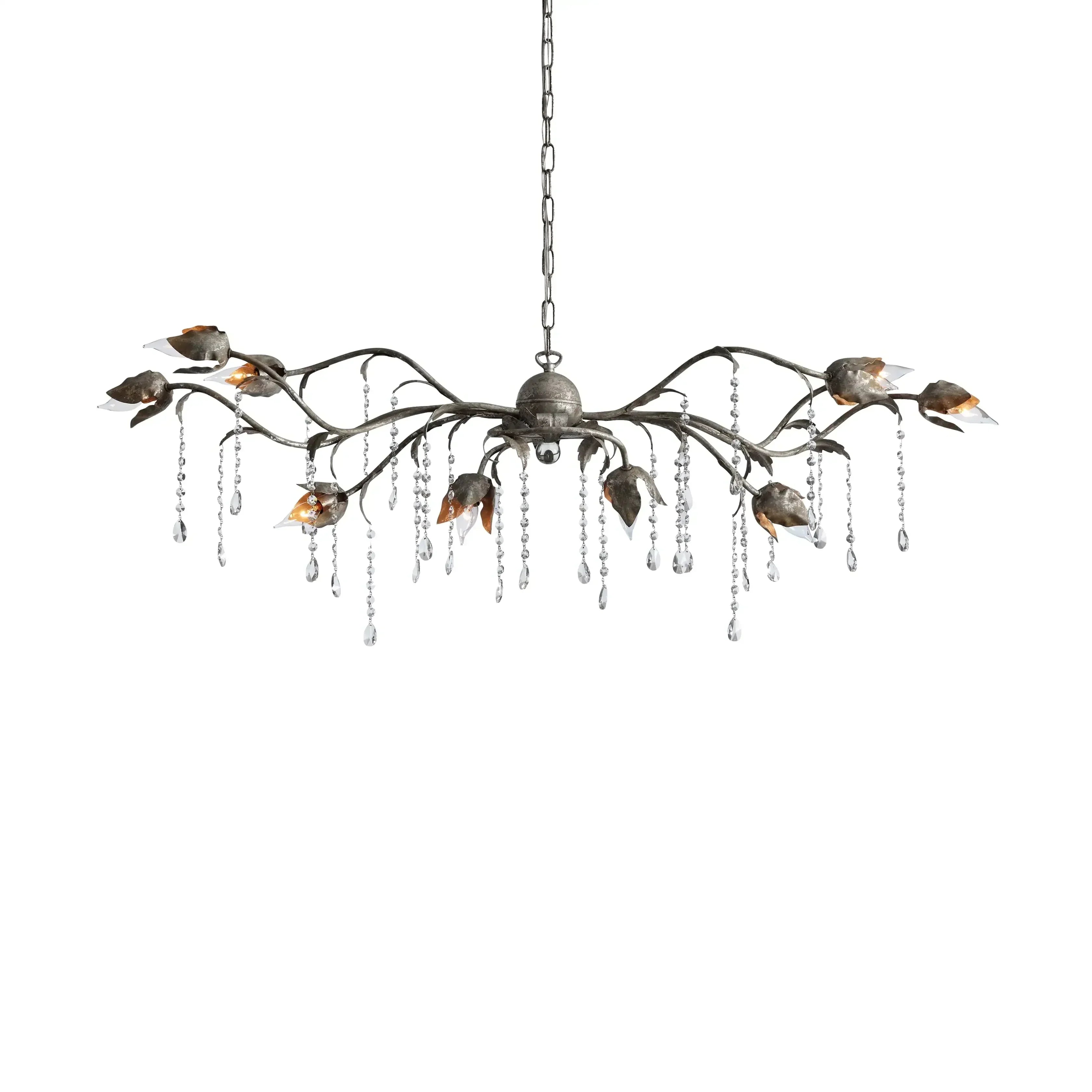 Viticcio Rectangular Chandelier in Silver - Zonesus