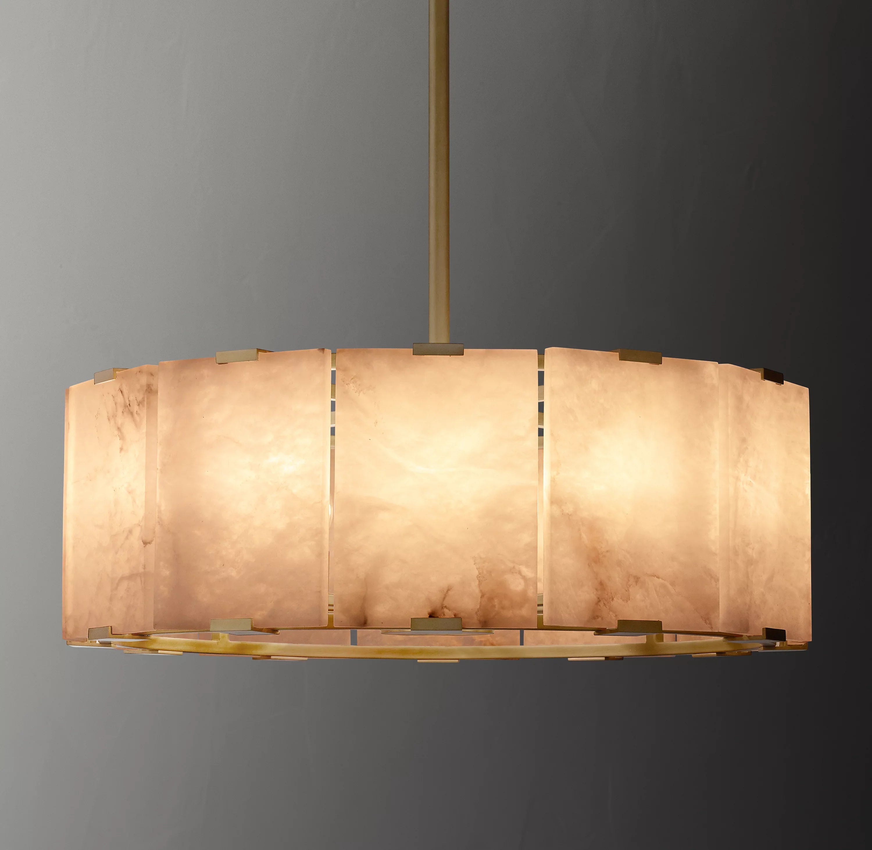 Blaire Alabaster Medium Chandelier 26"D - Zonesus