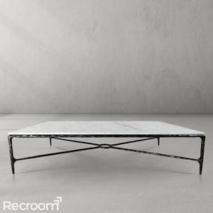 Thaddeo Rectangle Marble Coffee Table - Zonesus