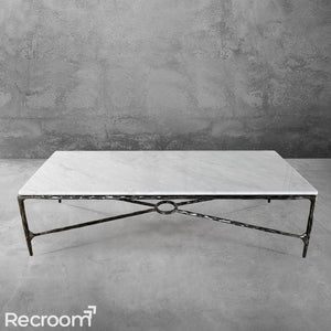 Thaddeo Rectangle Marble Coffee Table - Zonesus