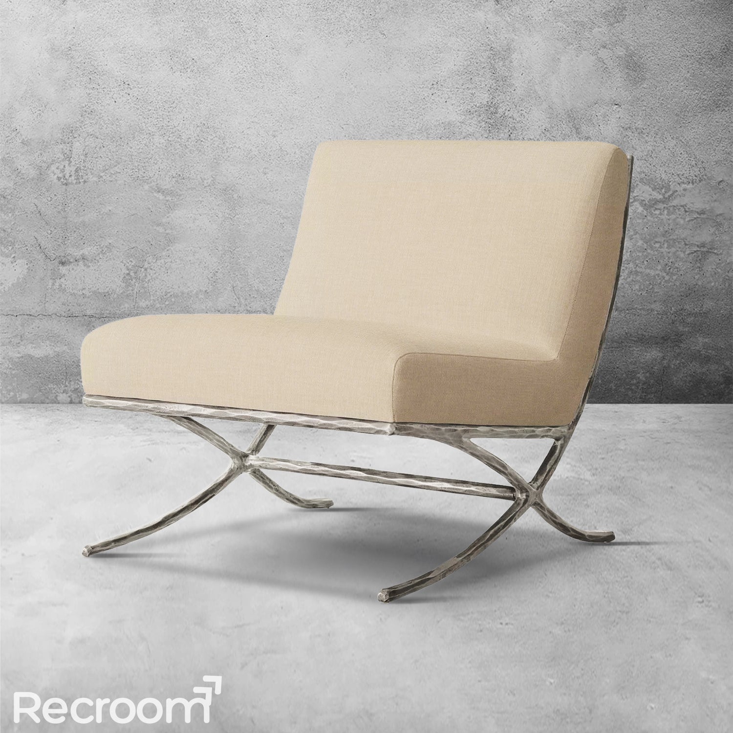 Thaddeo X-base Leather Slipper Chair - Zonesus