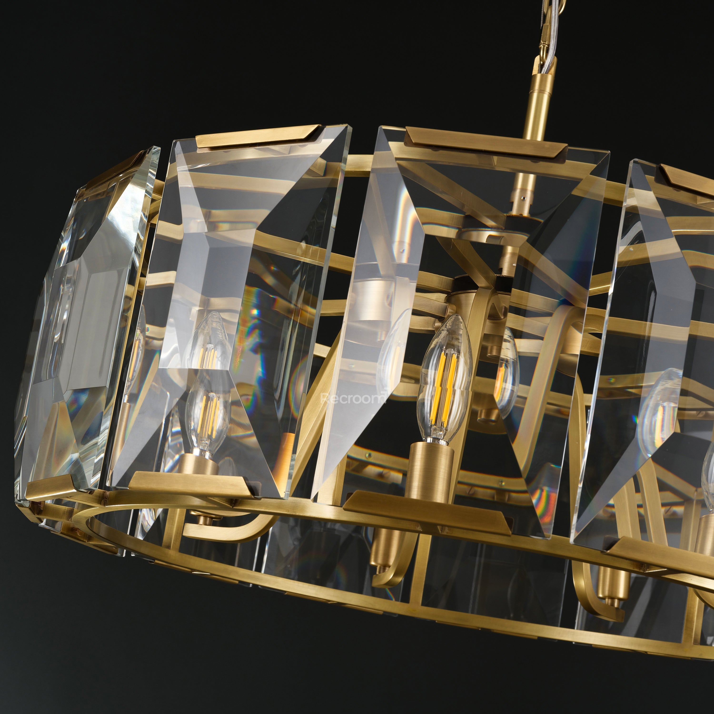 Harllow Multicurve Crystal Round Chandelier 19“ 31” 43“ 60” - Zonesus