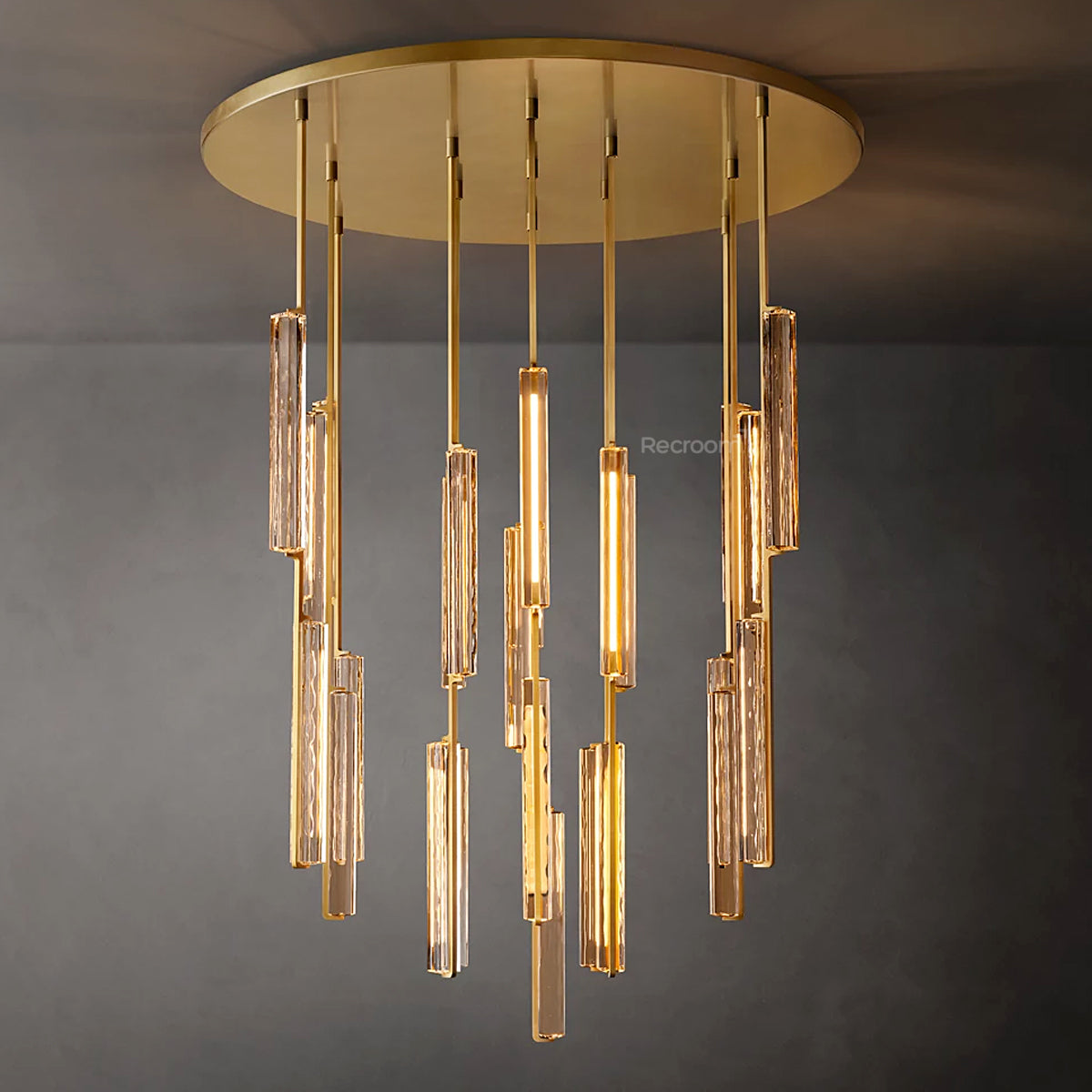 Auduben Crystal Round Chandelier 56" - Zonesus