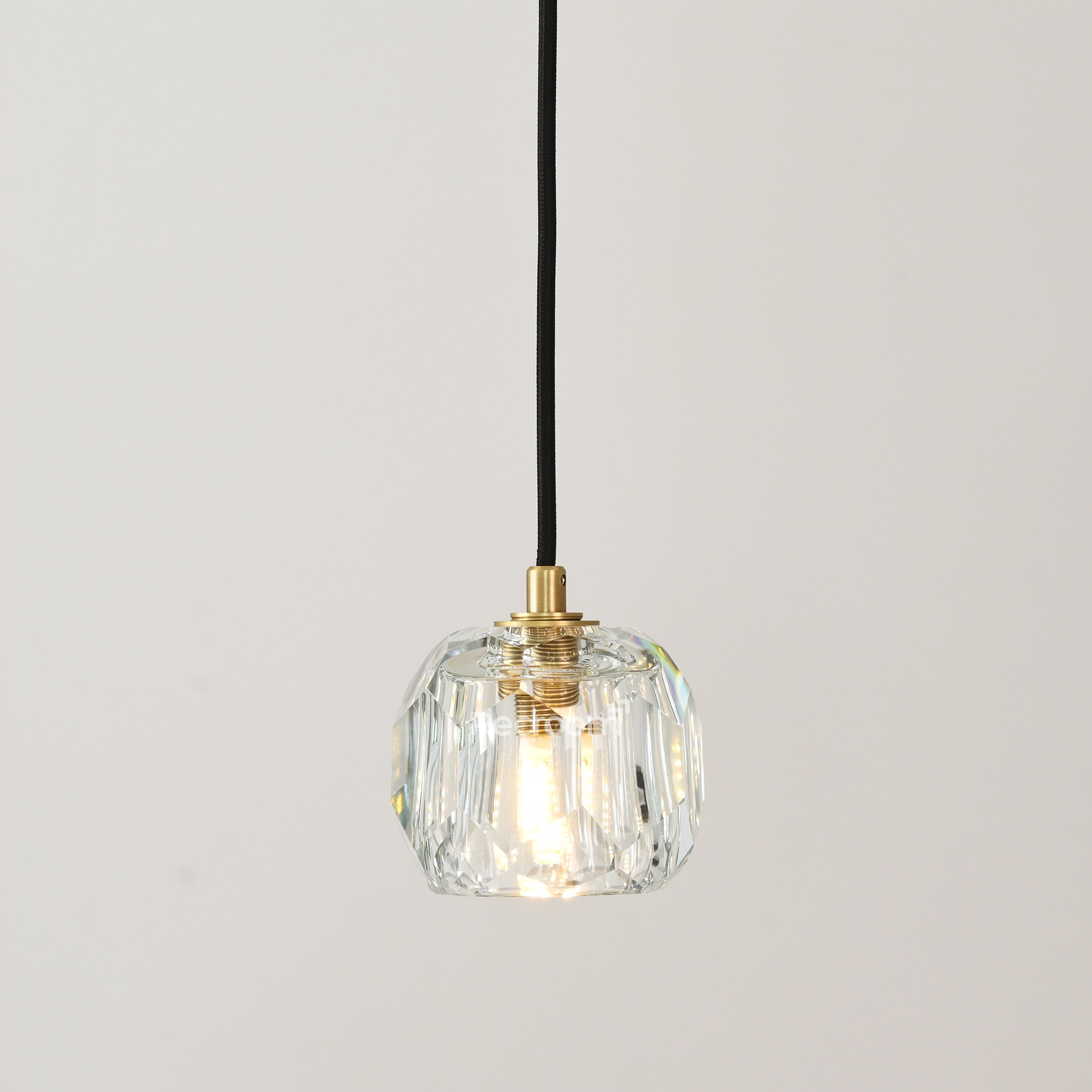 Boulew Crystal Glass Cord Pendant 5" - Zonesus