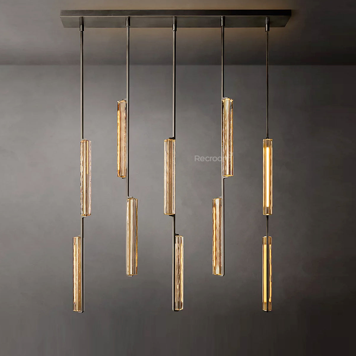 Auduben Crystal Linear Chandelier 54" - Zonesus