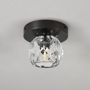 Boulew Crystal Glass Petite Flushmount 6" - Zonesus