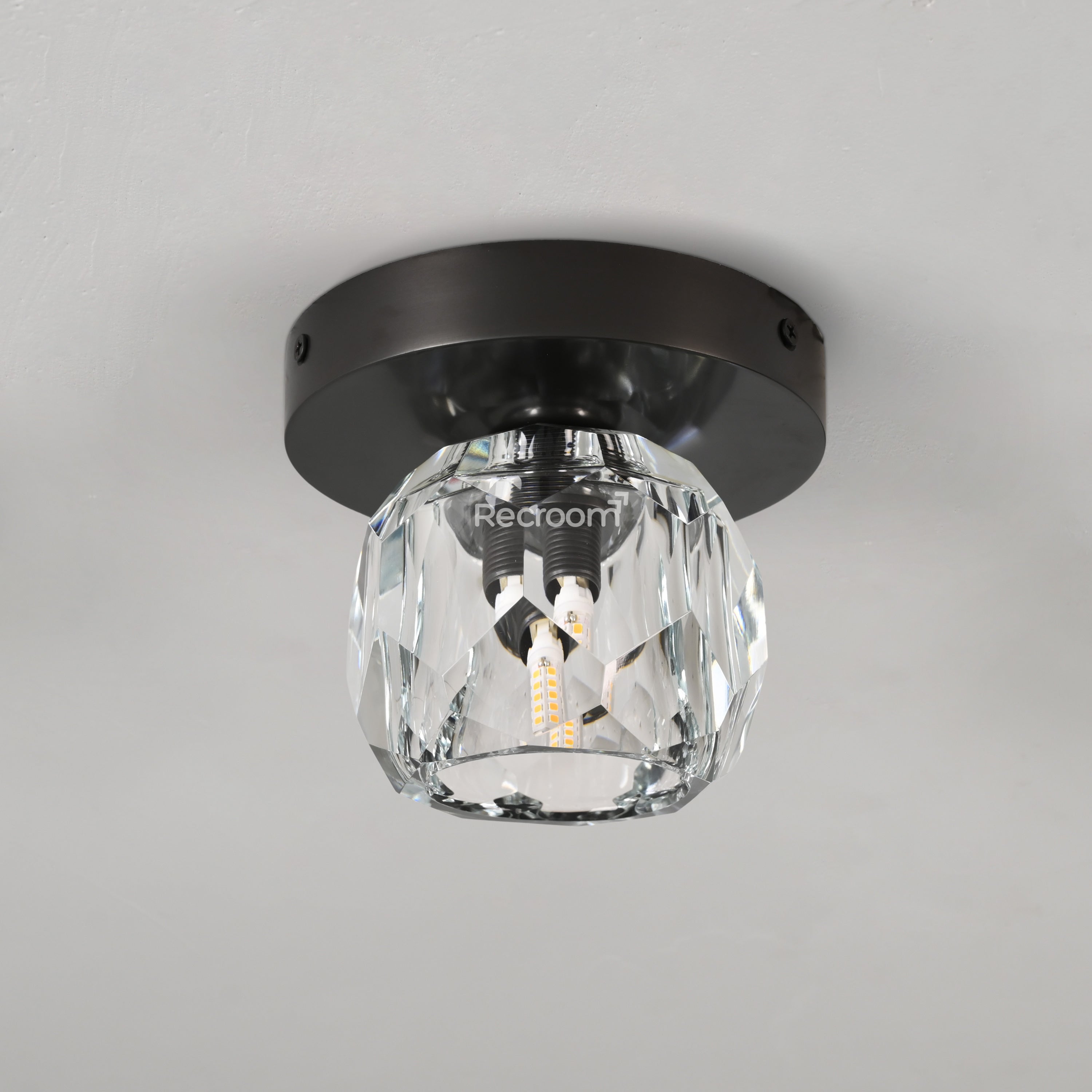 Boulew Crystal Glass Petite Flushmount 6" - Zonesus