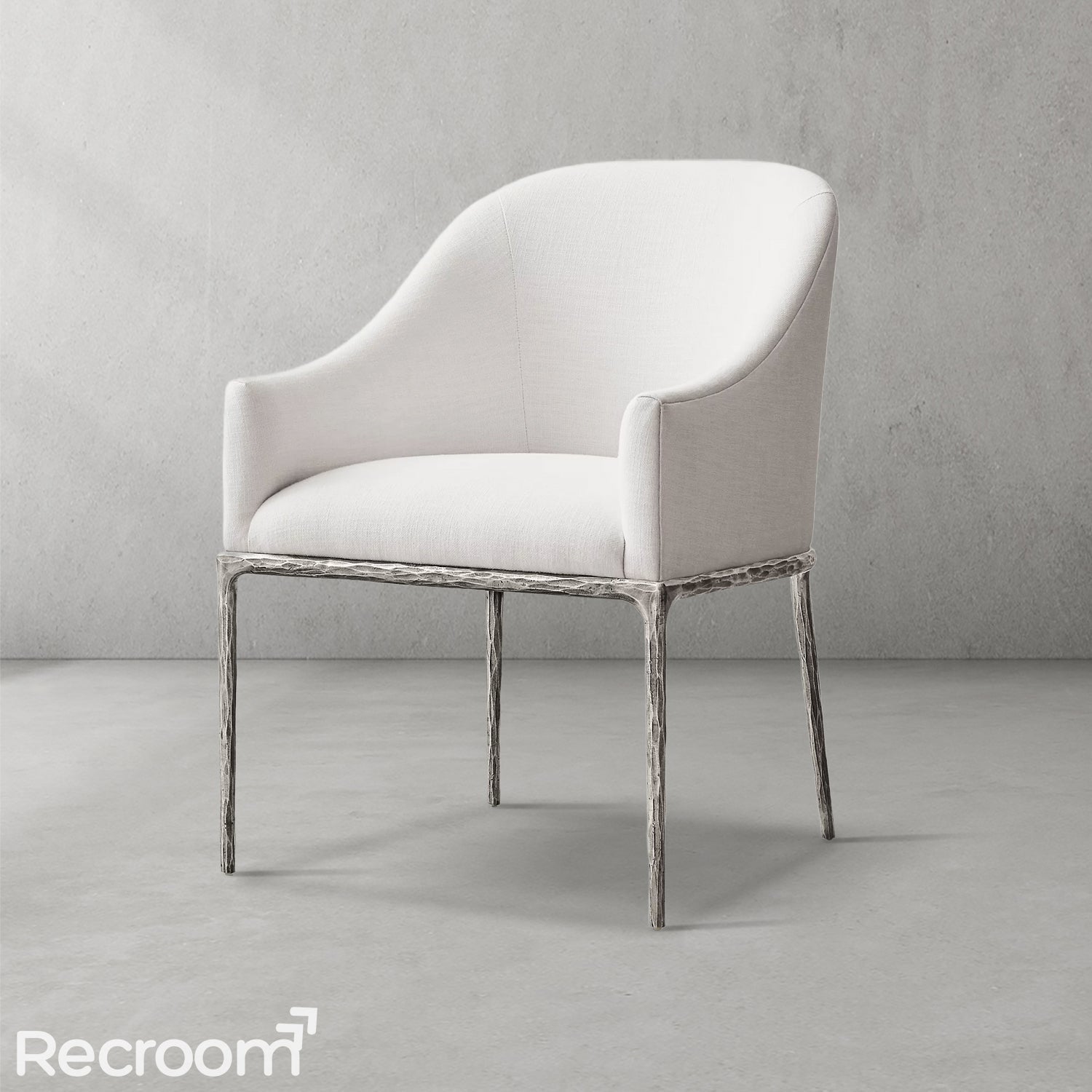 Thaddeo Slope Fabric Dining Armchair - Zonesus