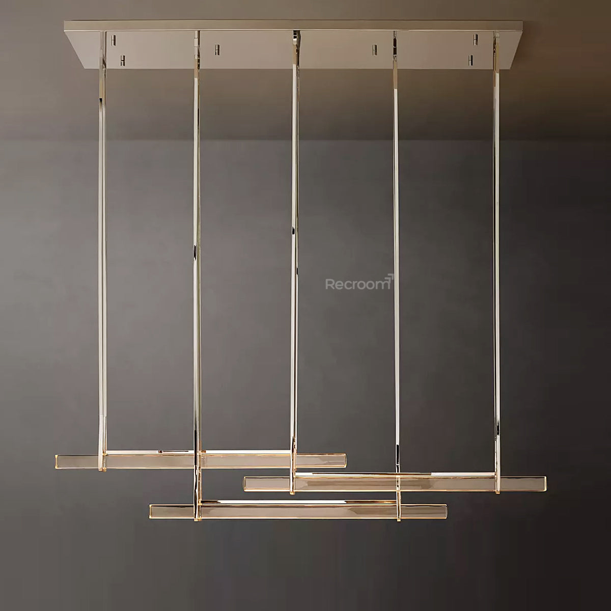 Auduben Crystal Triple Bar Linear Chandelier 60" 72" - Zonesus