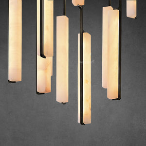 Auduben Alabaster Round Chandelier 56" - Zonesus