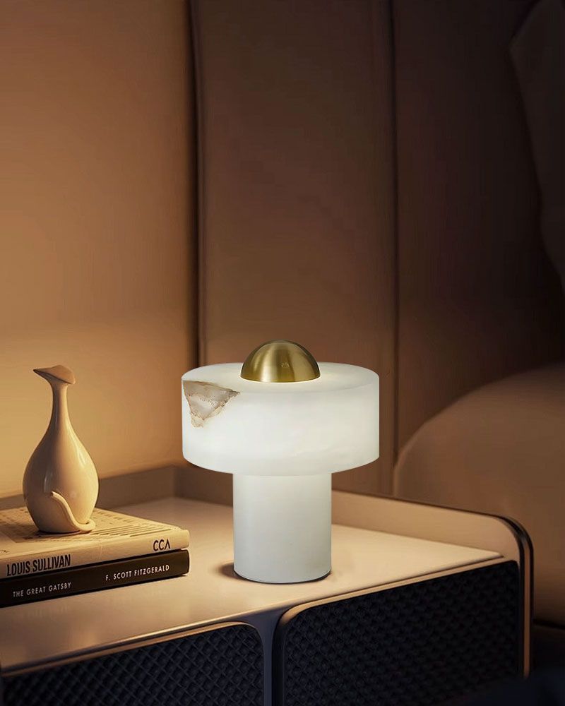 Natural Radiance Stone LED Alabaster Cosy Table Lamp for bedroom nightstands