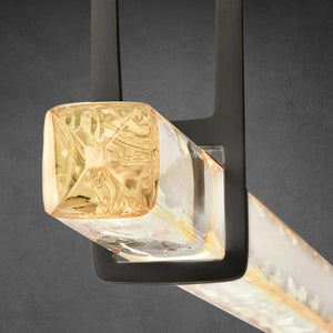Auduben Crystal Single Bar Linear Chandelier 60" - Zonesus