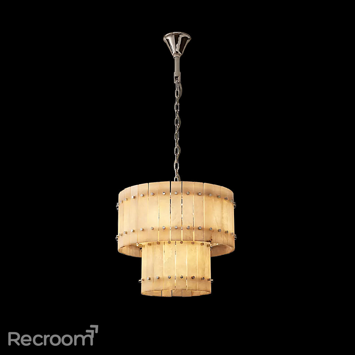 San Marconer Alabaster Round Tiered Chandelier 22" - Zonesus