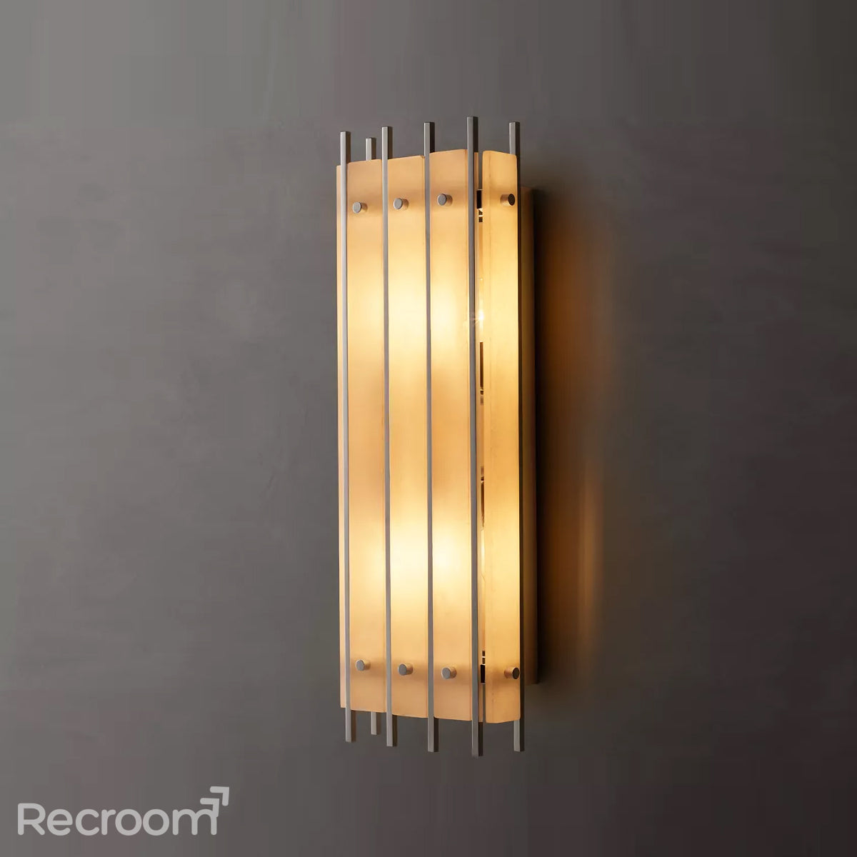 San Marconer Alabaster Grand Rectangular Sconce 26" - Zonesus