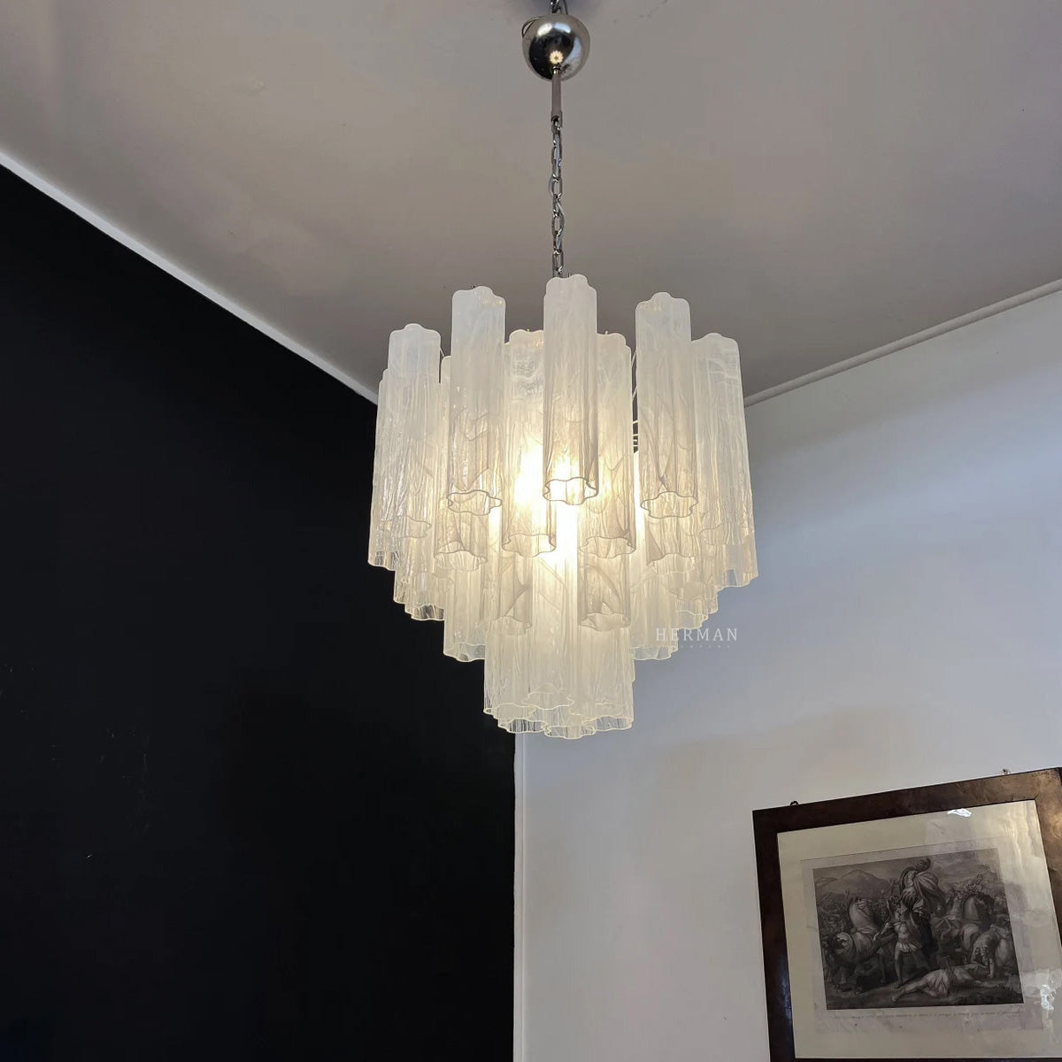Murano Chandelier – 36 tubes – Alabaster white - Zonesus