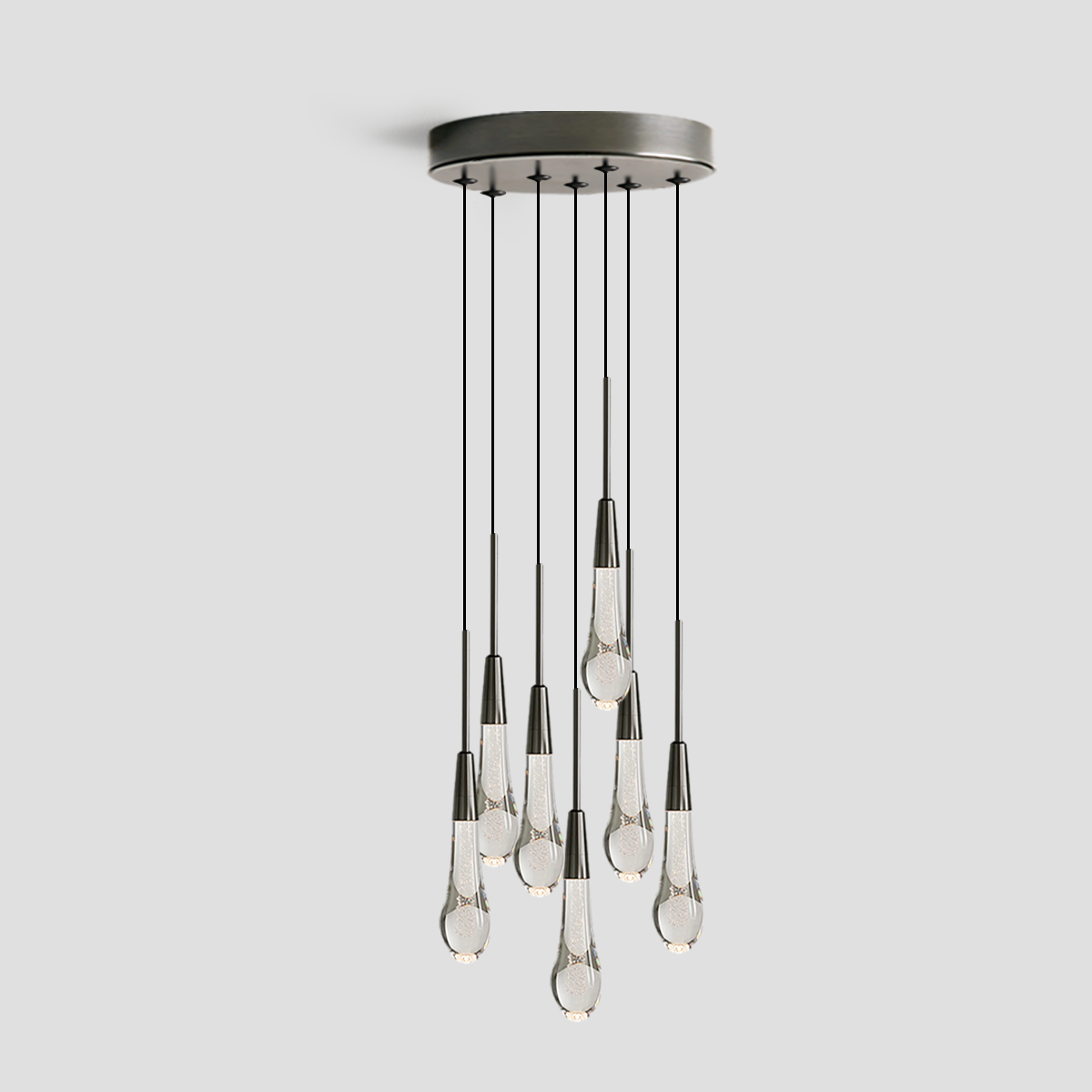 Solitaire Cluster Crystal Pendant 3 Light 5 Light 7Light - Zonesus