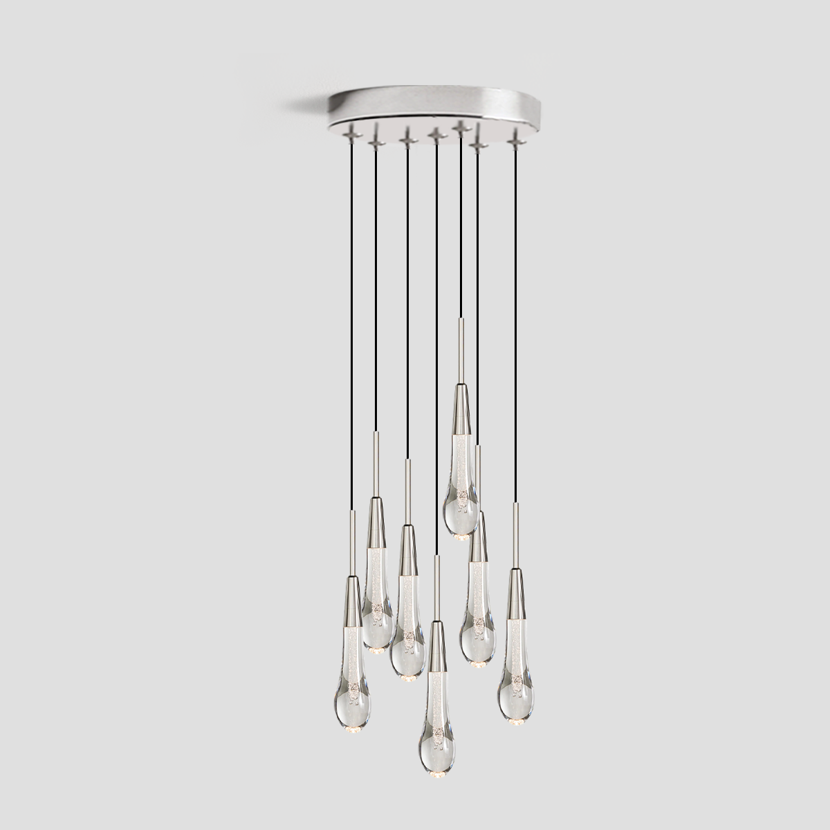 Solitaire Cluster Crystal Pendant 3 Light 5 Light 7Light - Zonesus