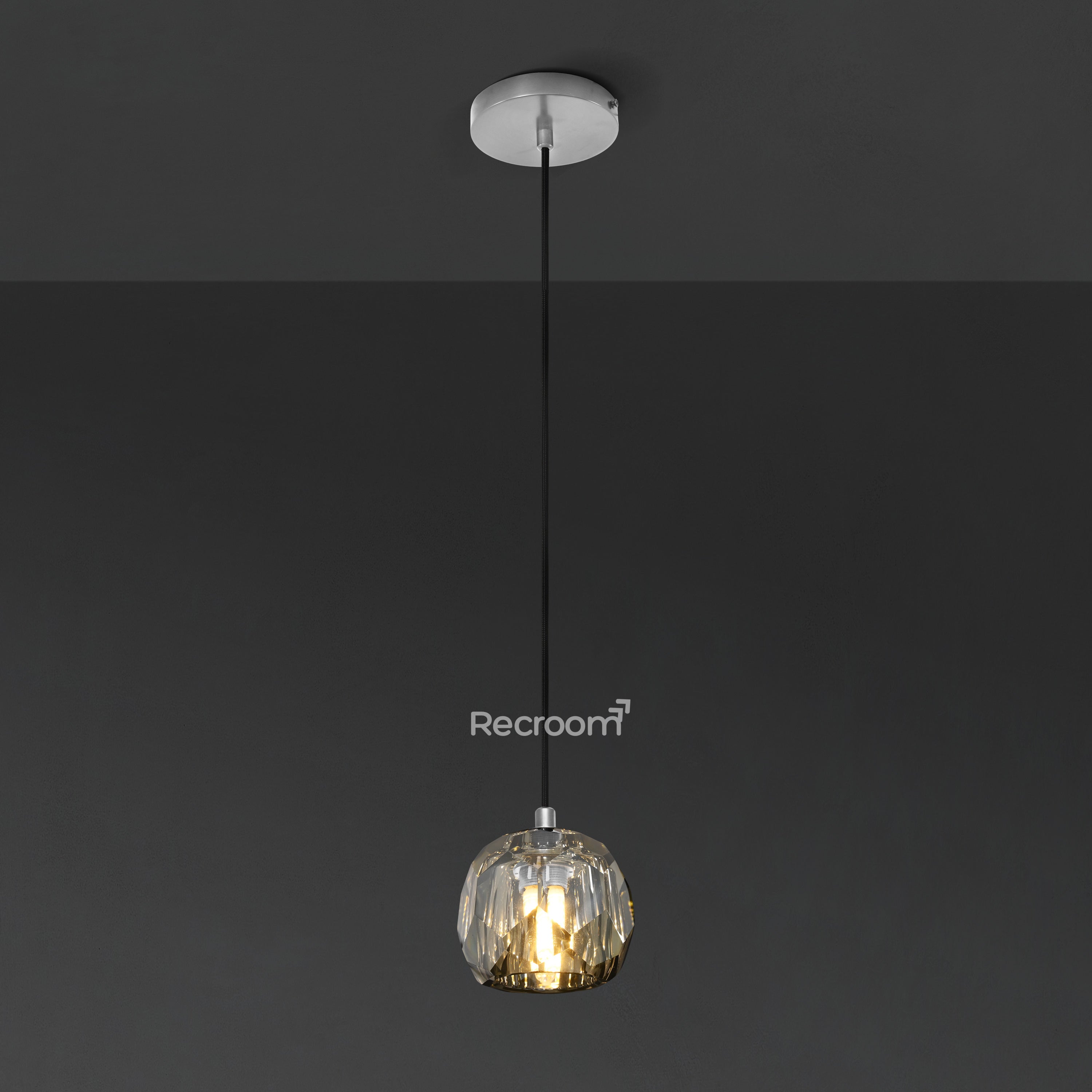 Boulew Crystal Glass Cord Pendant 5" - Zonesus