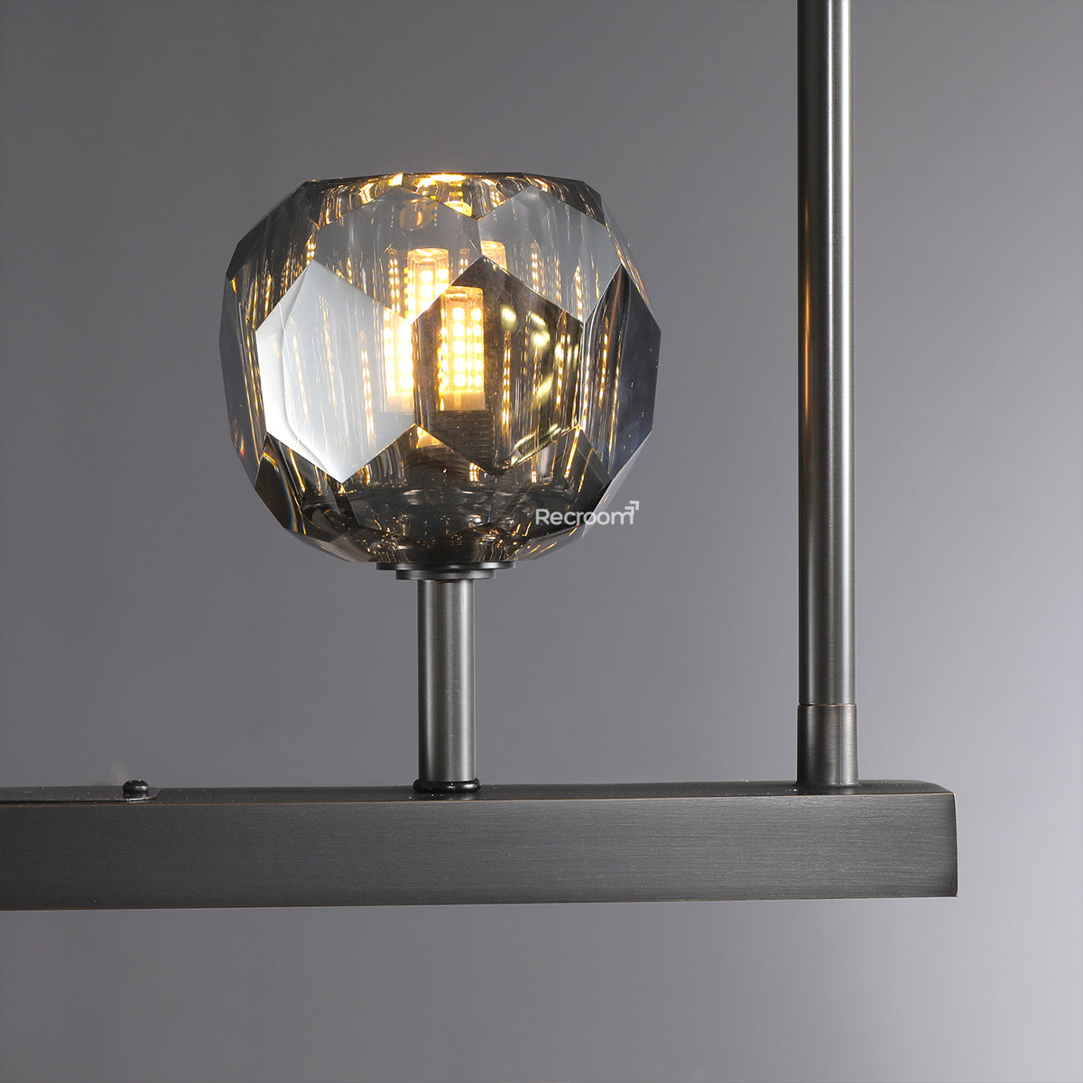 Boulew Crystal Glass Linear Chandelier 60" - Zonesus