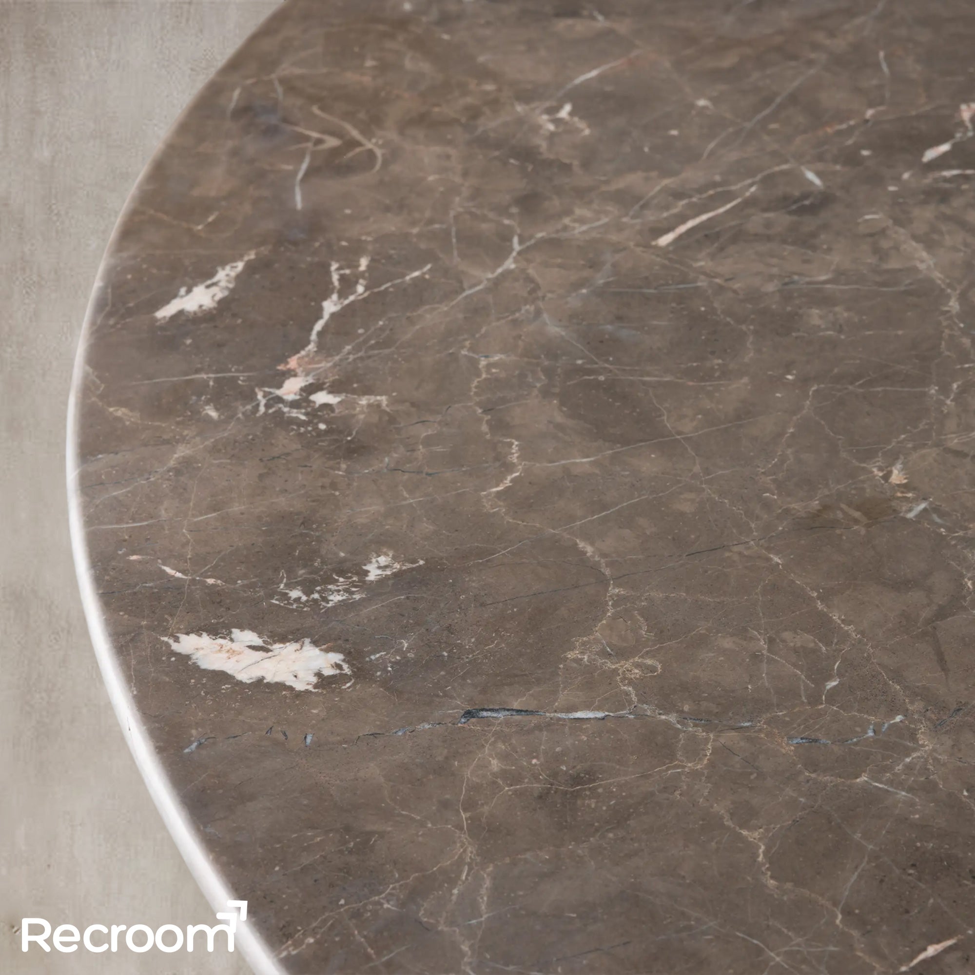 San Germani Round Stone Dining Table with Dauphine Base - Zonesus