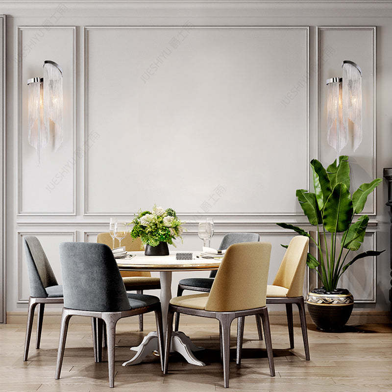 Fiona Aluminum Chain Tassel Wall Sconce - Zonesus