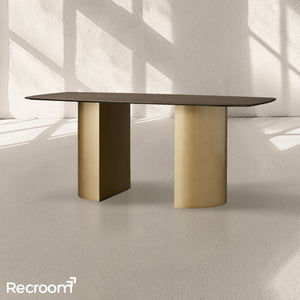 San Germani Wood Dining Table with Dauphine Base - Zonesus