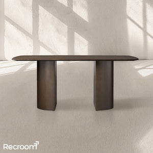 San Germani Wood Dining Table with Dauphine Base - Zonesus