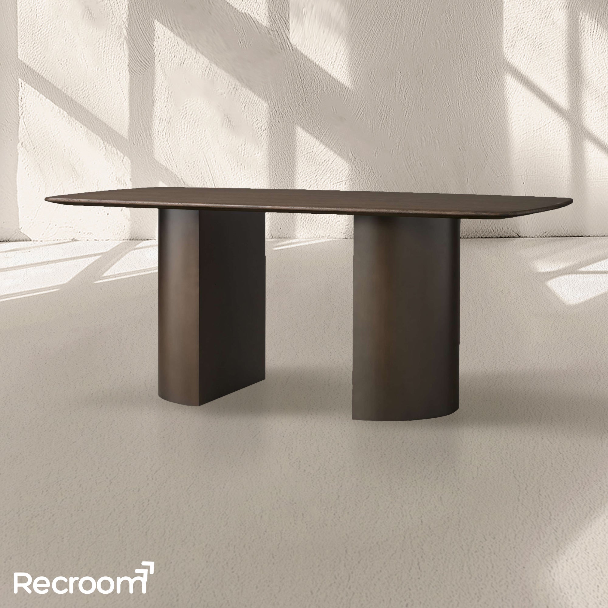 San Germani Wood Dining Table with Dauphine Base - Zonesus