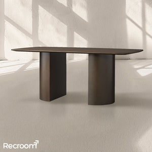 San Germani Wood Dining Table with Dauphine Base - Zonesus