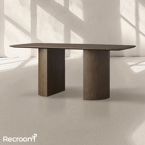 San Germani Wood Dining Table with Dauphine Base - Zonesus