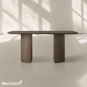 San Germani Wood Dining Table with Dauphine Base - Zonesus